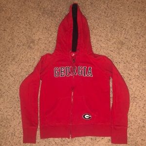 Red UGA Zip Up Jacket
